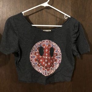 Smiley Face Crop Top